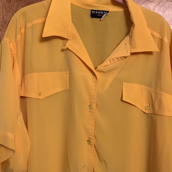 Notations Woman yellow blouse, size 22W - Picture 2 of 3